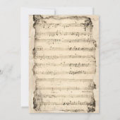 Vervlogen Muzieknoten Uitnodiging Achtergrond | An (Achterkant)
