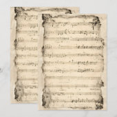 Vervlogen Muzieknoten Uitnodiging Achtergrond | An (Voorkant / Achterkant)