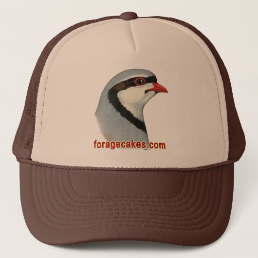 Vervoederingskoeken:  Chukar Partridge Trucker Pet (Voorkant)