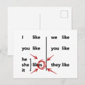 Vervoeging Briefkaart (Voorkant / Achterkant)