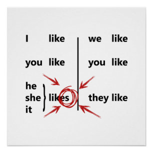 Vervoeging Perfect Poster