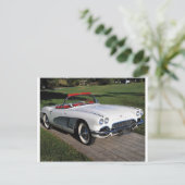 Vervoer 077,klassieke auto's,corvette, klassieke a briefkaart (Staand voorkant)