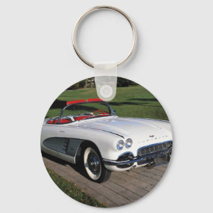 Vervoer 077,klassieke auto's,corvette, klassieke a sleutelhanger