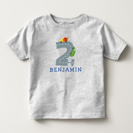 Vervoer 2e verjaardag Baby T-Shirt (Voorkant)