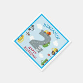 Vervoer 2e verjaardag Napkins Servet (Hoek)