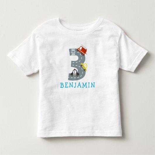 Vervoer 3e verjaardag Baby T-Shirt (Voorkant)