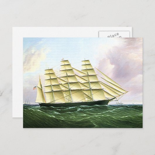  vervoer Antiek klant op Zee Briefkaart (Voorkant / Achterkant)