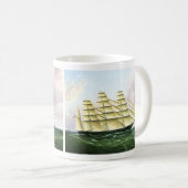  vervoer Antiek klant op Zee Koffiemok (Voorkant rechts)