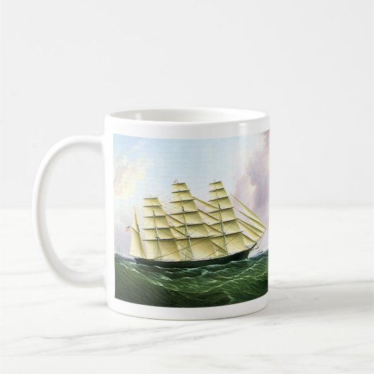  vervoer Antiek klant op Zee Koffiemok (Links)