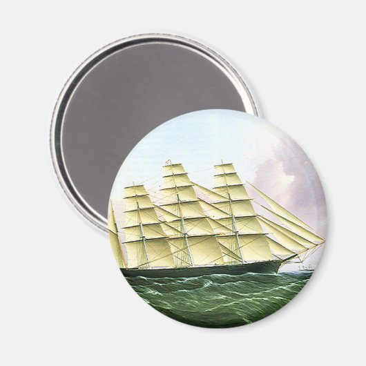  vervoer Antiek klant op Zee Magneet (Voorkant / Achterkant)