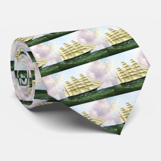  vervoer Antiek klant op Zee Stropdas (Opgerold)