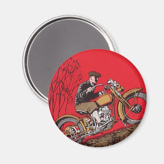  vervoer, Antiek motorfietsenbrein Magneet (Voorkant / Achterkant)