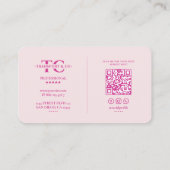 Vervoer Auto Driver Auto Roze Modern Visitekaartje (Achterkant)