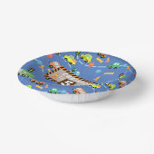 Vervoer Blauw Papieren Kommen (Gebogen)