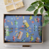Vervoer Blauw Tissuepapier (Geschenk)