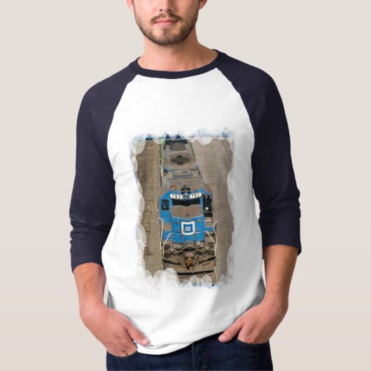  vervoer - Blauwe trein T-shirt (Voorkant)