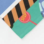 Vervoer Blauwgroen. Fleece Deken (Hoek)