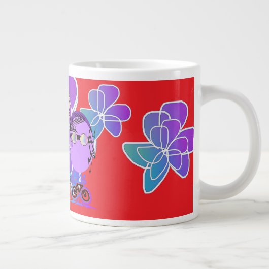 Vervoer Bloemen Grappige karakters Grote Koffiekop (Rechts)