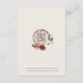 Vervoer Bloemen Western Wagon Wheels Bruiloft Informatiekaartje (Achterkant)