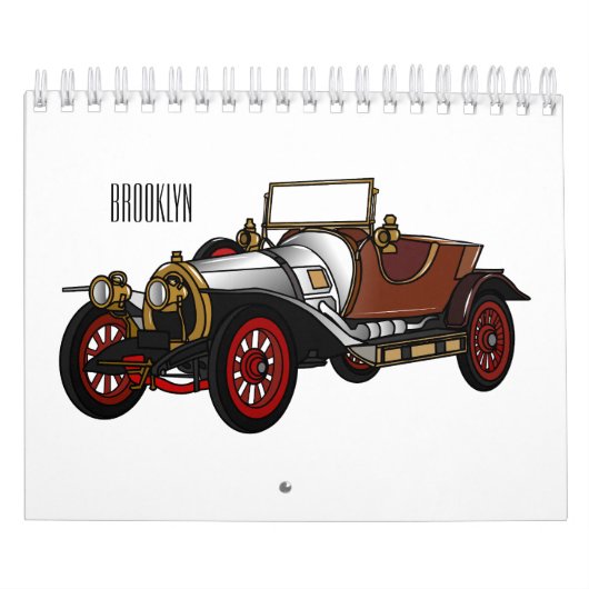 Vervoer cartoon illustratie kalender (Hoes)