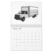 Vervoer cartoon illustratie kalender (Feb 2027)
