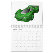 Vervoer cartoon illustratie kalender (Jan 2026)