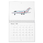 Vervoer cartoon illustratie kalender (Feb 2026)