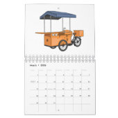 Vervoer cartoon illustratie kalender (Mar 2026)