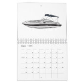 Vervoer cartoon illustratie kalender (Mar 2026)