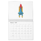 Vervoer cartoon illustratie kalender (Feb 2027)