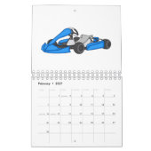 Vervoer cartoon illustratie kalender (Feb 2027)