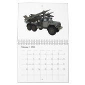 Vervoer cartoon illustratie kalender (Feb 2026)