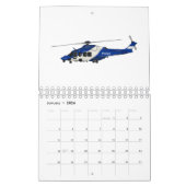 Vervoer cartoon illustratie kalender (Jan 2026)