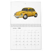 Vervoer cartoon illustratie kalender (Jan 2026)