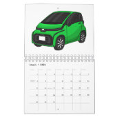 Vervoer cartoon illustratie kalender (Mar 2026)