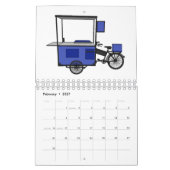 Vervoer cartoon illustratie kalender (Feb 2027)