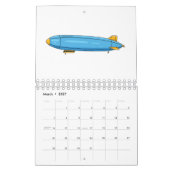 Vervoer cartoon illustratie kalender (Mar 2027)