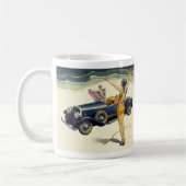 vervoer Converteerbare auto op strand Koffiemok (Links)