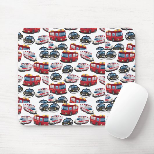 Vervoer door politie, Ambulance en Brandweer Muismat (Met muis)