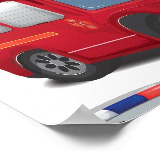 Vervoer door politie, Ambulance en Brandweer Poster (Hoek)