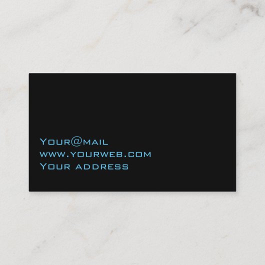 Vervoer en levering visitekaartje (Achterkant)