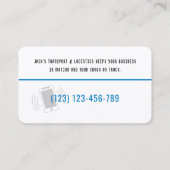 Vervoer en logistiek | Blauwe vrachtwagen Visitekaartje (Achterkant)