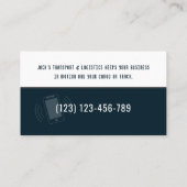 Vervoer en logistiek | Blauwe vrachtwagen Visitekaartje (Achterkant)