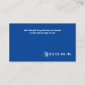 Vervoer en logistiek | Blue Truck Business Ca Visitekaartje (Achterkant)