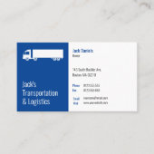 Vervoer en logistiek | Blue Truck Business Ca Visitekaartje (Voorkant)