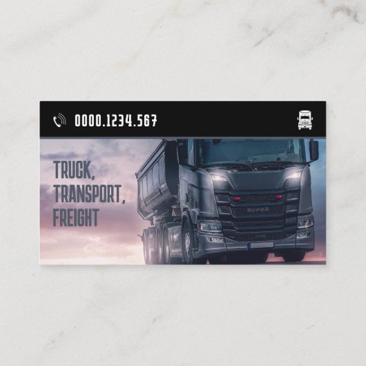 Vervoer en logistiek | Visitekaartje vrachtwagen (Achterkant)