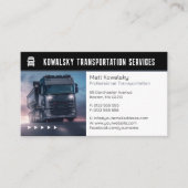 Vervoer en logistiek | Visitekaartje vrachtwagen (Voorkant)