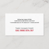 Vervoer en logistiek | Vrachtdienst Visitekaartje (Achterkant)