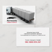 Vervoer en logistiek | Vrachtdiensten Visitekaartje (Voorkant / Achterkant)