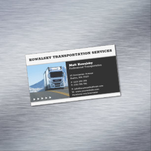Vervoer en logistiek   Vrachtwagen Magnetisch Visitekaartje